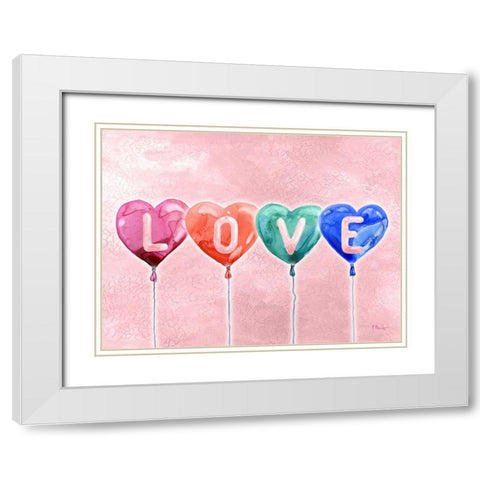 Lovers Day Horizontal I White Modern Wood Framed Art Print with Double Matting by Brent, Paul