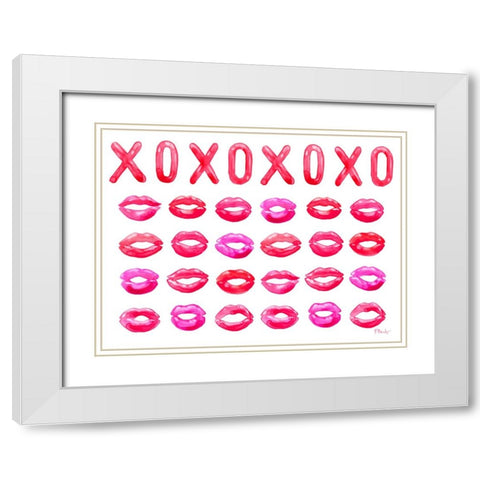 Lovers Day Horizontal II White Modern Wood Framed Art Print with Double Matting by Brent, Paul
