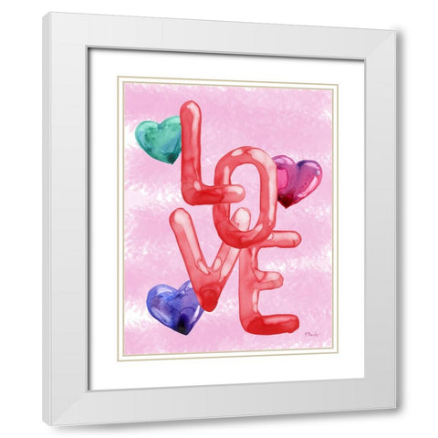 Lovers Day Vertical IV White Modern Wood Framed Art Print with Double Matting by Brent, Paul