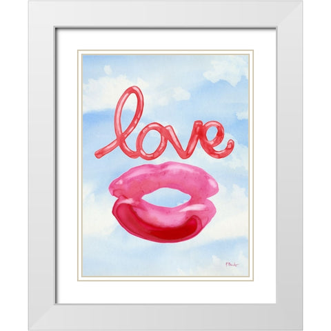Lovers Day Vertical V White Modern Wood Framed Art Print with Double Matting by Brent, Paul