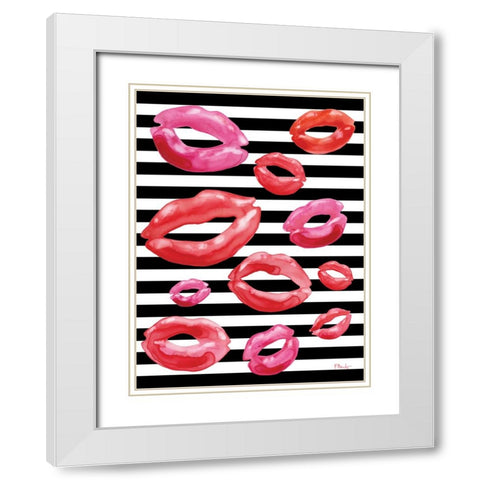 Lovers Day Vertical VII White Modern Wood Framed Art Print with Double Matting by Brent, Paul