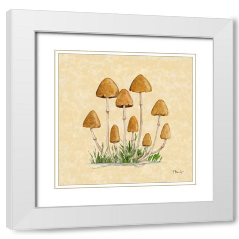Mushroom Patch III - Parchment White Modern Wood Framed Art Print with Double Matting by Brent, Paul