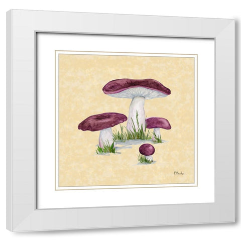 Mushroom Patch IV - Parchment White Modern Wood Framed Art Print with Double Matting by Brent, Paul