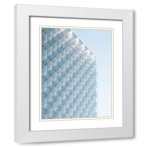 Abstract 10 White Modern Wood Framed Art Print with Double Matting by Lee, Rachel