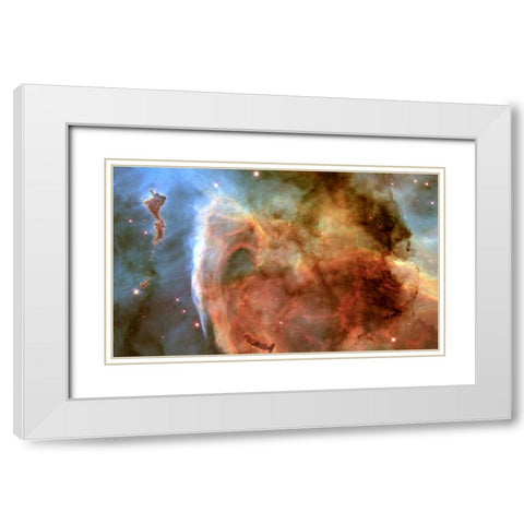 Abstract 14 White Modern Wood Framed Art Print with Double Matting by Lee, Rachel