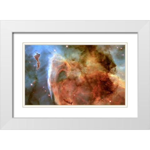 Abstract 14 White Modern Wood Framed Art Print with Double Matting by Lee, Rachel