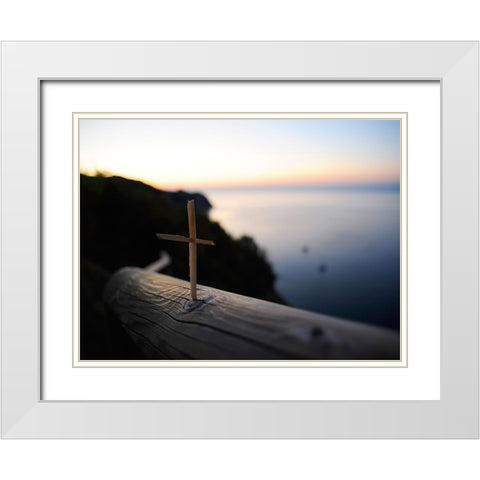 Abstract 15 White Modern Wood Framed Art Print with Double Matting by Lee, Rachel