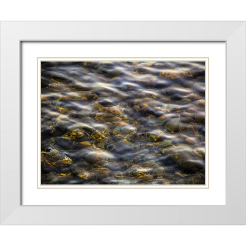 Abstract 16 White Modern Wood Framed Art Print with Double Matting by Lee, Rachel