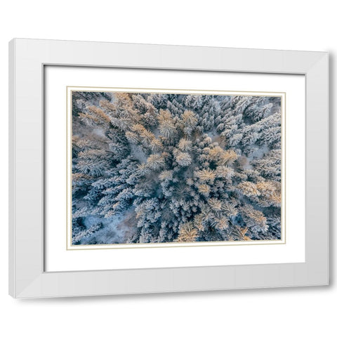 Aerial 11 White Modern Wood Framed Art Print with Double Matting by Lee, Rachel