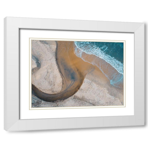 Aerial 12 White Modern Wood Framed Art Print with Double Matting by Lee, Rachel