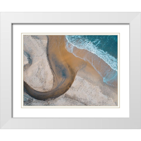 Aerial 12 White Modern Wood Framed Art Print with Double Matting by Lee, Rachel