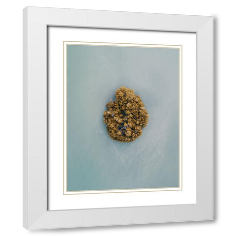 Aerial 13 White Modern Wood Framed Art Print with Double Matting by Lee, Rachel