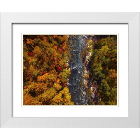Aerial 14 White Modern Wood Framed Art Print with Double Matting by Lee, Rachel