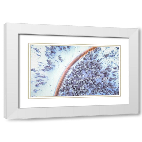 Aerial 6 White Modern Wood Framed Art Print with Double Matting by Lee, Rachel