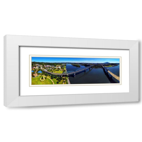 Aerial 8 White Modern Wood Framed Art Print with Double Matting by Lee, Rachel