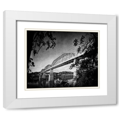 Afternoon Walnut BW White Modern Wood Framed Art Print with Double Matting by Lee, Rachel