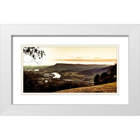 Antique Lookout White Modern Wood Framed Art Print with Double Matting by Lee, Rachel