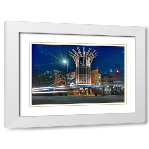 Aquarium Blur White Modern Wood Framed Art Print with Double Matting by Lee, Rachel