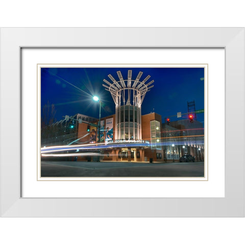 Aquarium Blur White Modern Wood Framed Art Print with Double Matting by Lee, Rachel