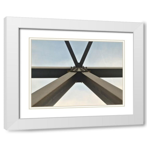 Architectural 2 White Modern Wood Framed Art Print with Double Matting by Lee, Rachel