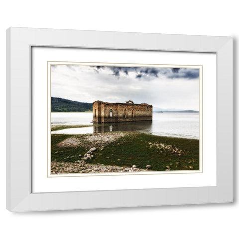 Architectural 5 White Modern Wood Framed Art Print with Double Matting by Lee, Rachel
