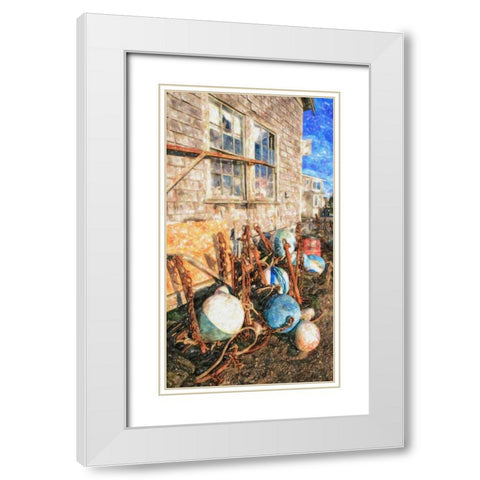 Beach 15 White Modern Wood Framed Art Print with Double Matting by Lee, Rachel