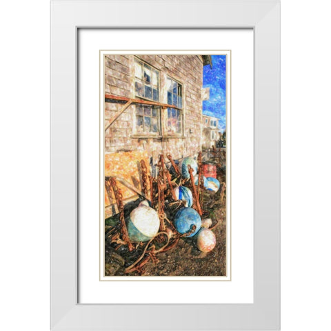Beach 15 White Modern Wood Framed Art Print with Double Matting by Lee, Rachel