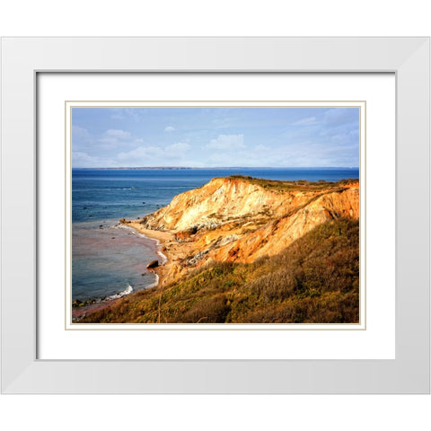 Beach 19 White Modern Wood Framed Art Print with Double Matting by Lee, Rachel