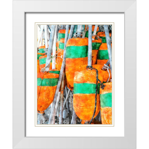 Beach 25 White Modern Wood Framed Art Print with Double Matting by Lee, Rachel
