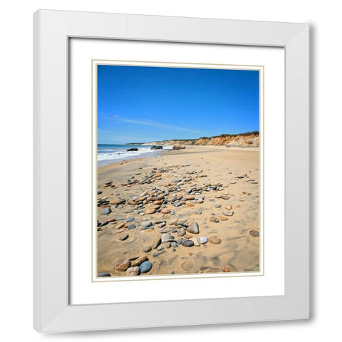 Beach 26 White Modern Wood Framed Art Print with Double Matting by Lee, Rachel