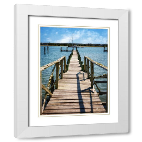 Beach 28 White Modern Wood Framed Art Print with Double Matting by Lee, Rachel