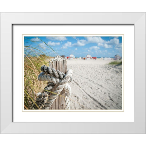 Beach 4 White Modern Wood Framed Art Print with Double Matting by Lee, Rachel