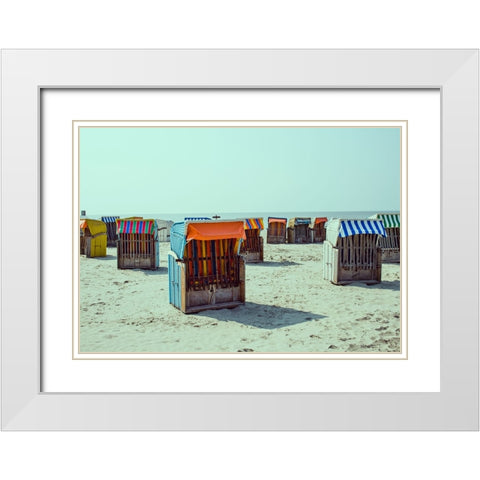 Beach 6 White Modern Wood Framed Art Print with Double Matting by Lee, Rachel