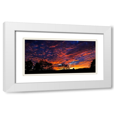 Bell Buckle TN Sunset White Modern Wood Framed Art Print with Double Matting by Lee, Rachel