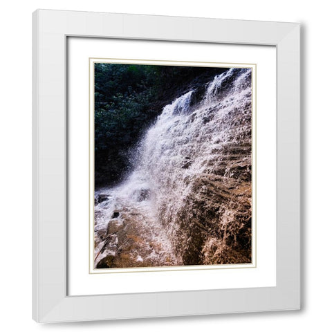 Benton Falls 3 White Modern Wood Framed Art Print with Double Matting by Lee, Rachel