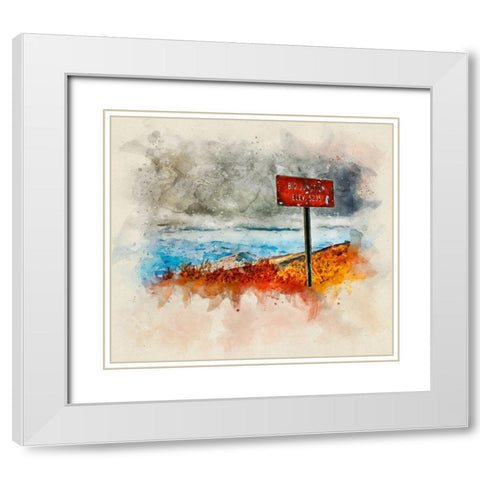 Big Junction Watercolor White Modern Wood Framed Art Print with Double Matting by Lee, Rachel