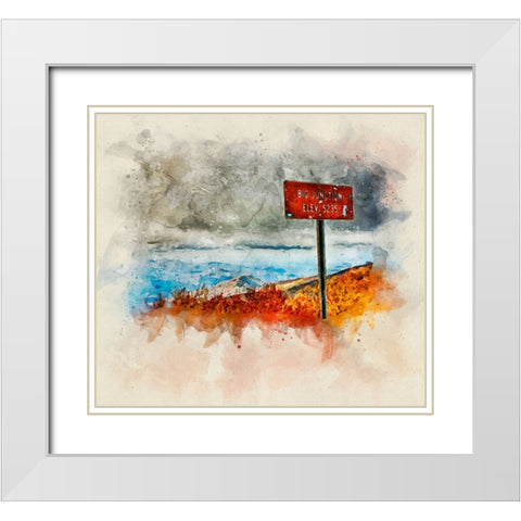 Big Junction Watercolor White Modern Wood Framed Art Print with Double Matting by Lee, Rachel