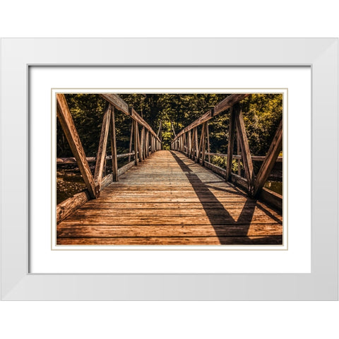 Bridge 3 White Modern Wood Framed Art Print with Double Matting by Lee, Rachel