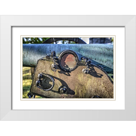 Cannon Detail White Modern Wood Framed Art Print with Double Matting by Lee, Rachel