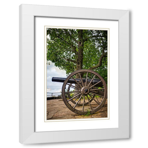 Cannon View 5 White Modern Wood Framed Art Print with Double Matting by Lee, Rachel