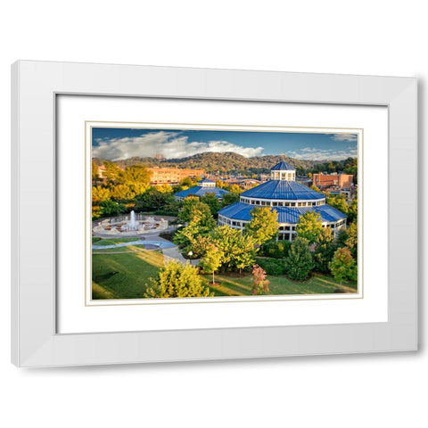 Carousel White Modern Wood Framed Art Print with Double Matting by Lee, Rachel