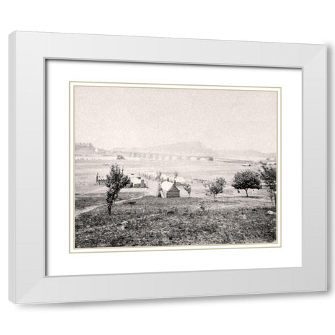 Chattanooga 1861 2 White Modern Wood Framed Art Print with Double Matting by Lee, Rachel