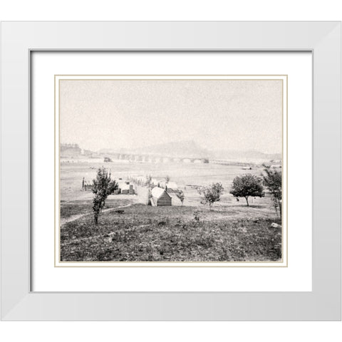 Chattanooga 1861 2 White Modern Wood Framed Art Print with Double Matting by Lee, Rachel
