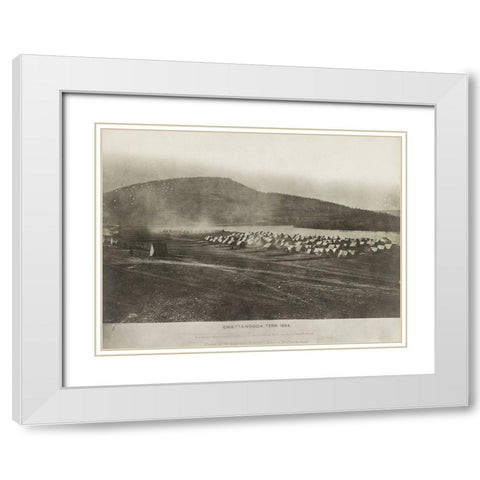 Chattanooga Army of the Cumberland 1864 White Modern Wood Framed Art Print with Double Matting by Lee, Rachel