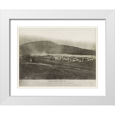 Chattanooga Army of the Cumberland 1864 White Modern Wood Framed Art Print with Double Matting by Lee, Rachel