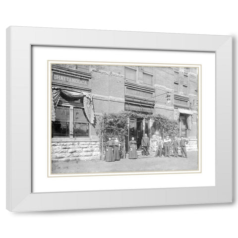 Chattanooga Brewing Company White Modern Wood Framed Art Print with Double Matting by Lee, Rachel