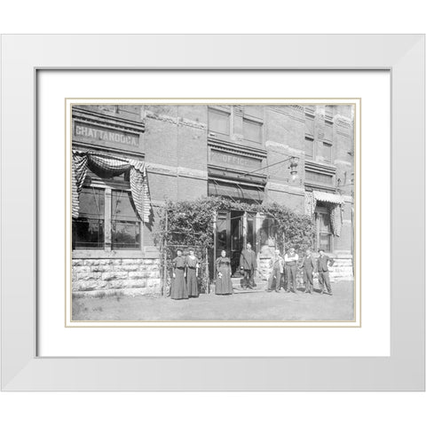 Chattanooga Brewing Company White Modern Wood Framed Art Print with Double Matting by Lee, Rachel