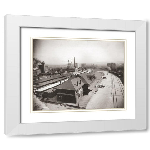 Chattanooga Rail Station 1 White Modern Wood Framed Art Print with Double Matting by Lee, Rachel