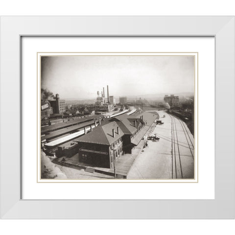 Chattanooga Rail Station 1 White Modern Wood Framed Art Print with Double Matting by Lee, Rachel