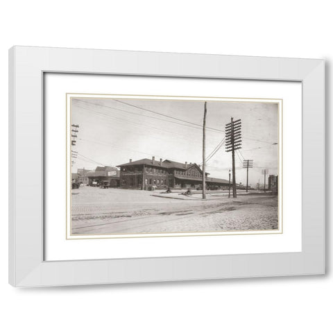 Chattanooga Rail Station 2 White Modern Wood Framed Art Print with Double Matting by Lee, Rachel